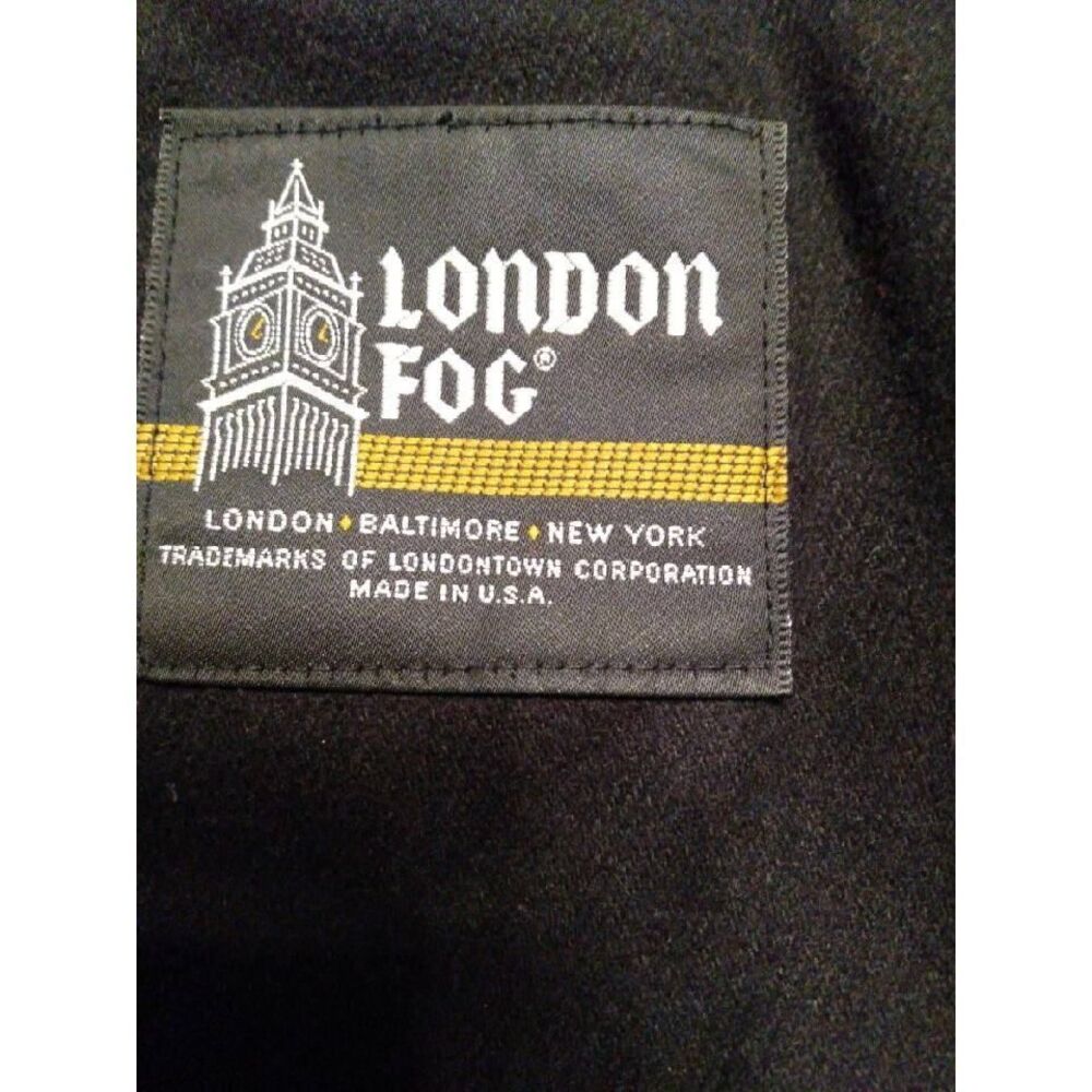 London Fog Women's Vintage Black Trench Coat Size 8 Petite READ DESC‎ - Picture 7 of 8